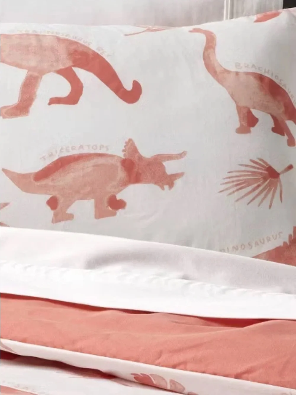 Pillowfort Twin Pink Dinosaur 2-Piece Comforter Set Educational NWT